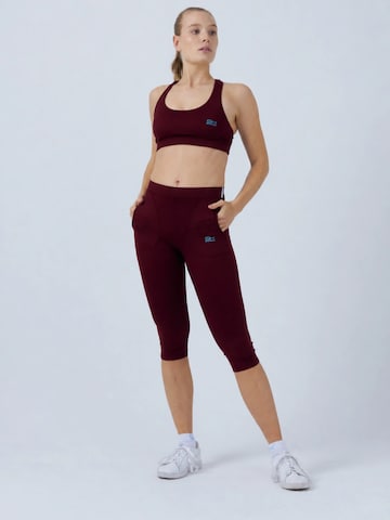 Skinny Leggings '3/4-Leggings' di SPORTKIND in rosso: frontale
