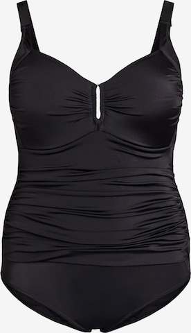 juoda Swim by Zizzi Marškinėliai Maudymosi kostiumėlis: priekis