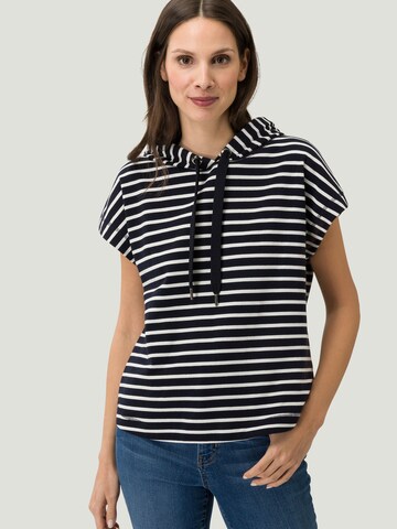 zero Sweatshirt mit Kapuze in Blau: Vorderseite