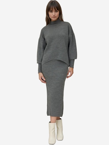 Hiccup - Vestido de malha em cinzento: frente