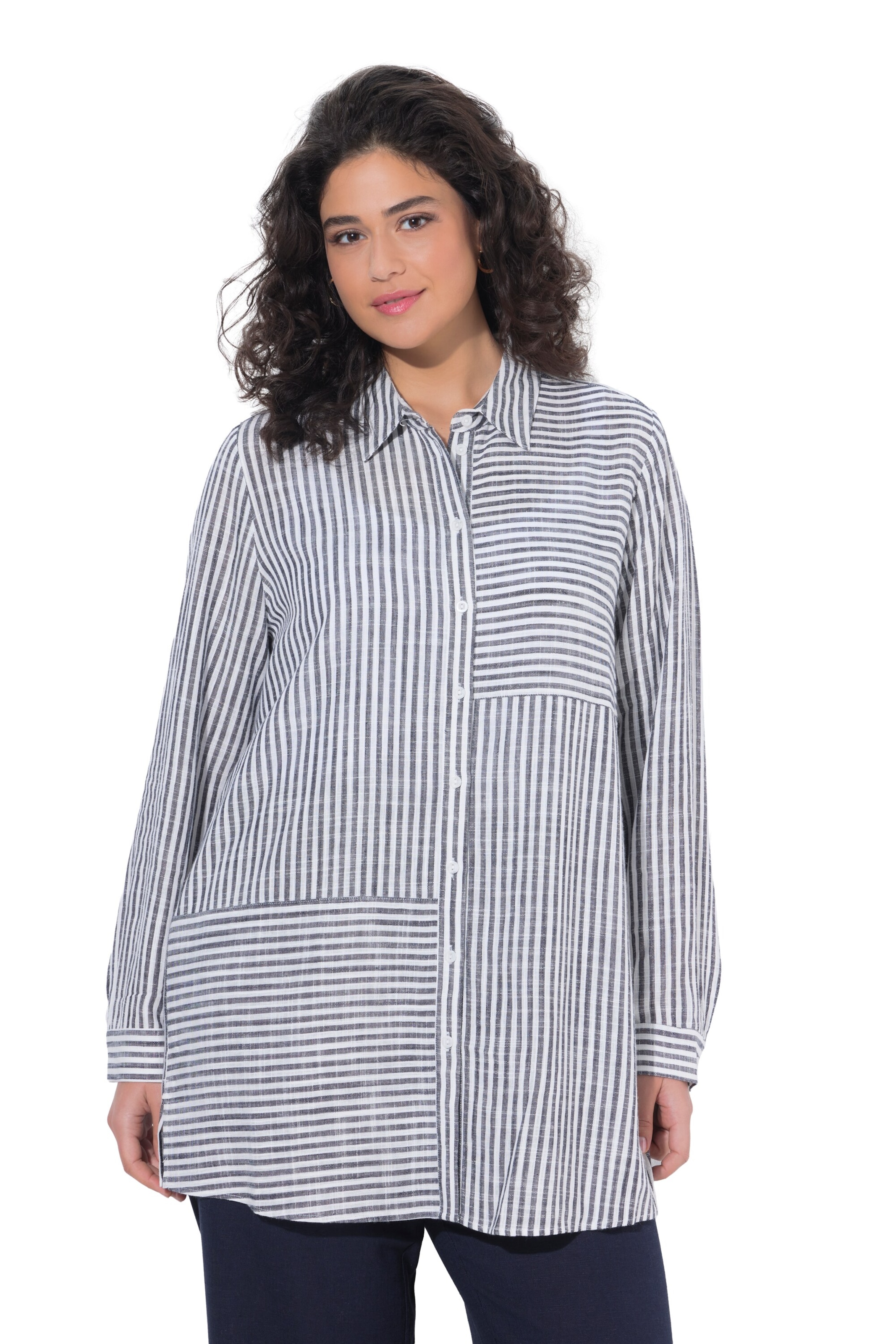 Ulla Popken Bluse in Blau: Vorderseite