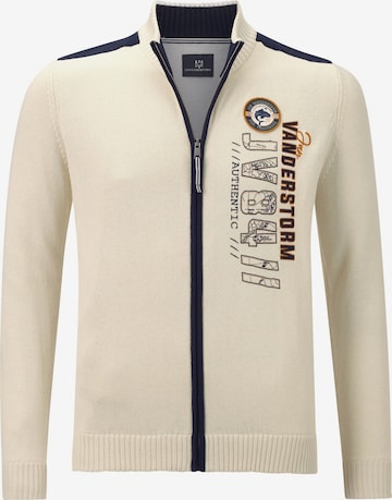 Jan Vanderstorm Gebreid vest ' Tjardo ' in Beige: voorkant