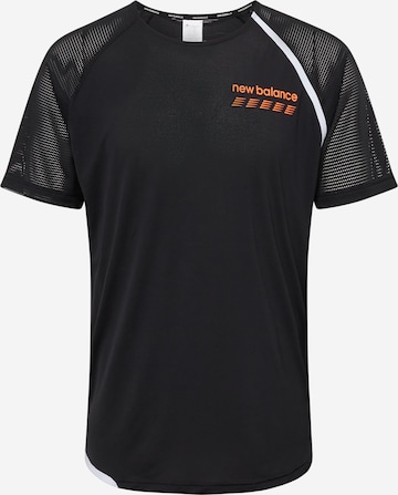 new balance - Camiseta funcional 'Accelerate Pacer' en negro: frente