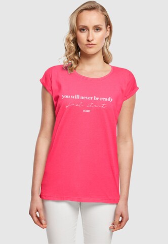 Maglietta 'Just Start' di Merchcode in rosa: frontale