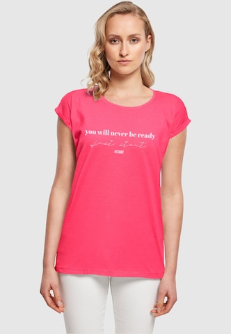 Merchcode Shirt 'Just Start' in Pink: predná strana