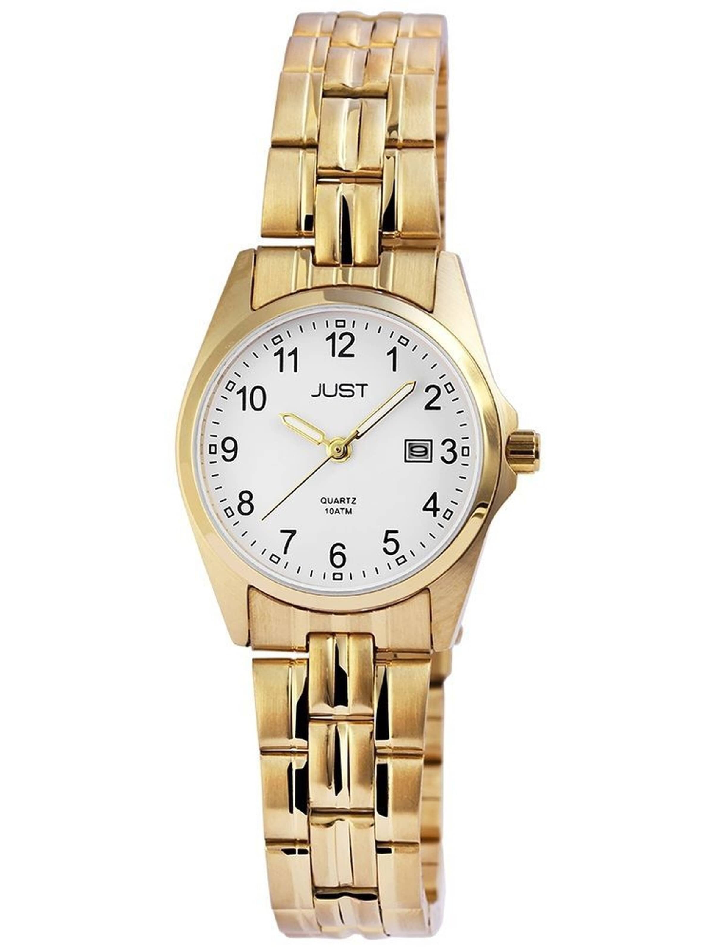 JUST Analog Watch 'Esrah, 10 ATM' in Gold: front