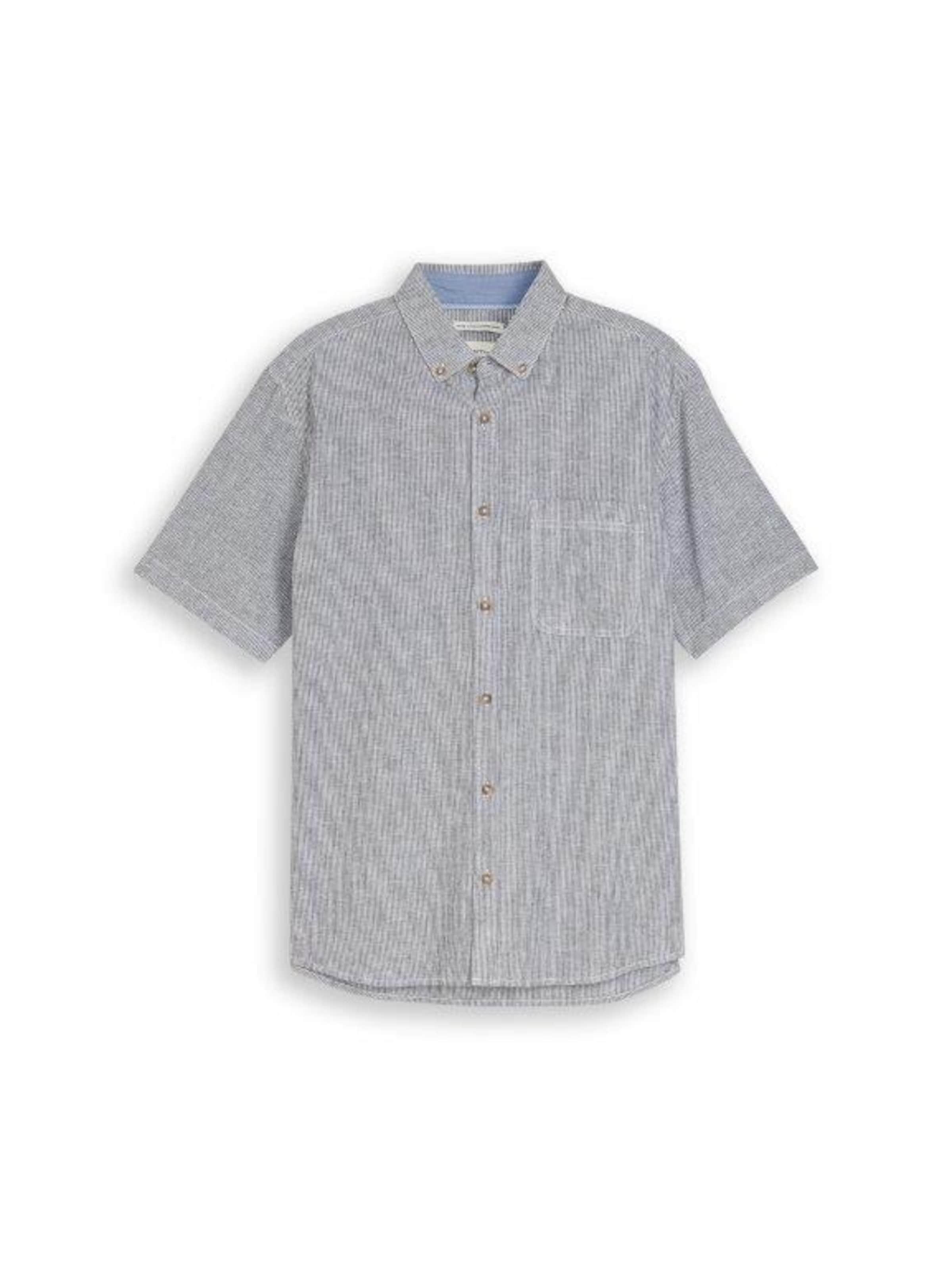 TOM TAILOR Regular fit Button Up Shirt in Blue: front