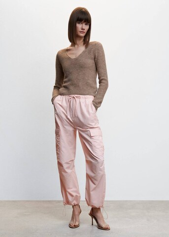 MANGO Loosefit Cargobroek 'Joanne' in Roze