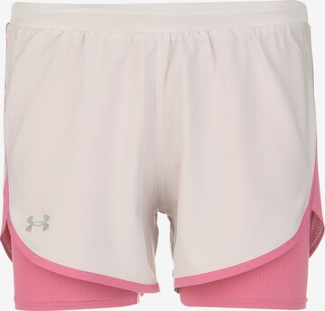 regular Pantaloni sportivi 'Fly By Elite 2-in-1' di UNDER ARMOUR in bianco: frontale