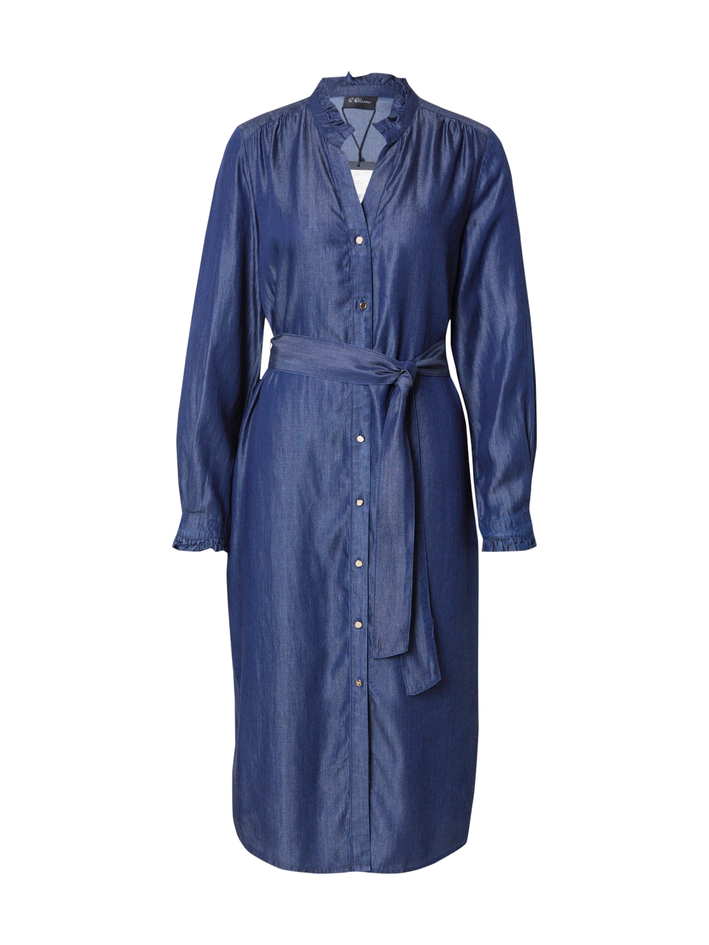 s.Oliver BLACK LABEL Blusenkleid in Blau: Vorderseite