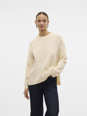 VERO MODA Trui 'CLOVER' in Beige