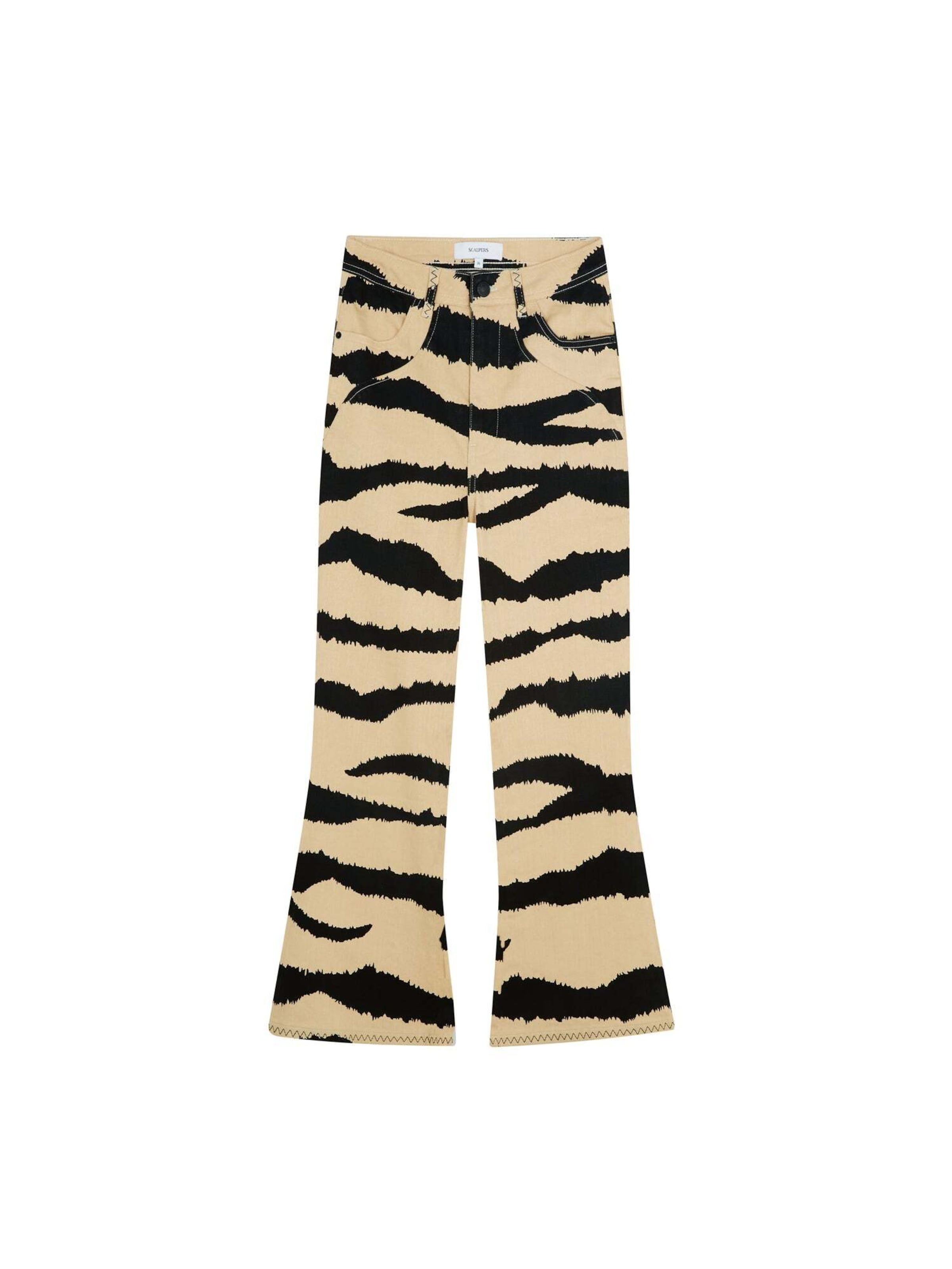 Scalpers Zvonový Džíny – béžová: přední strana