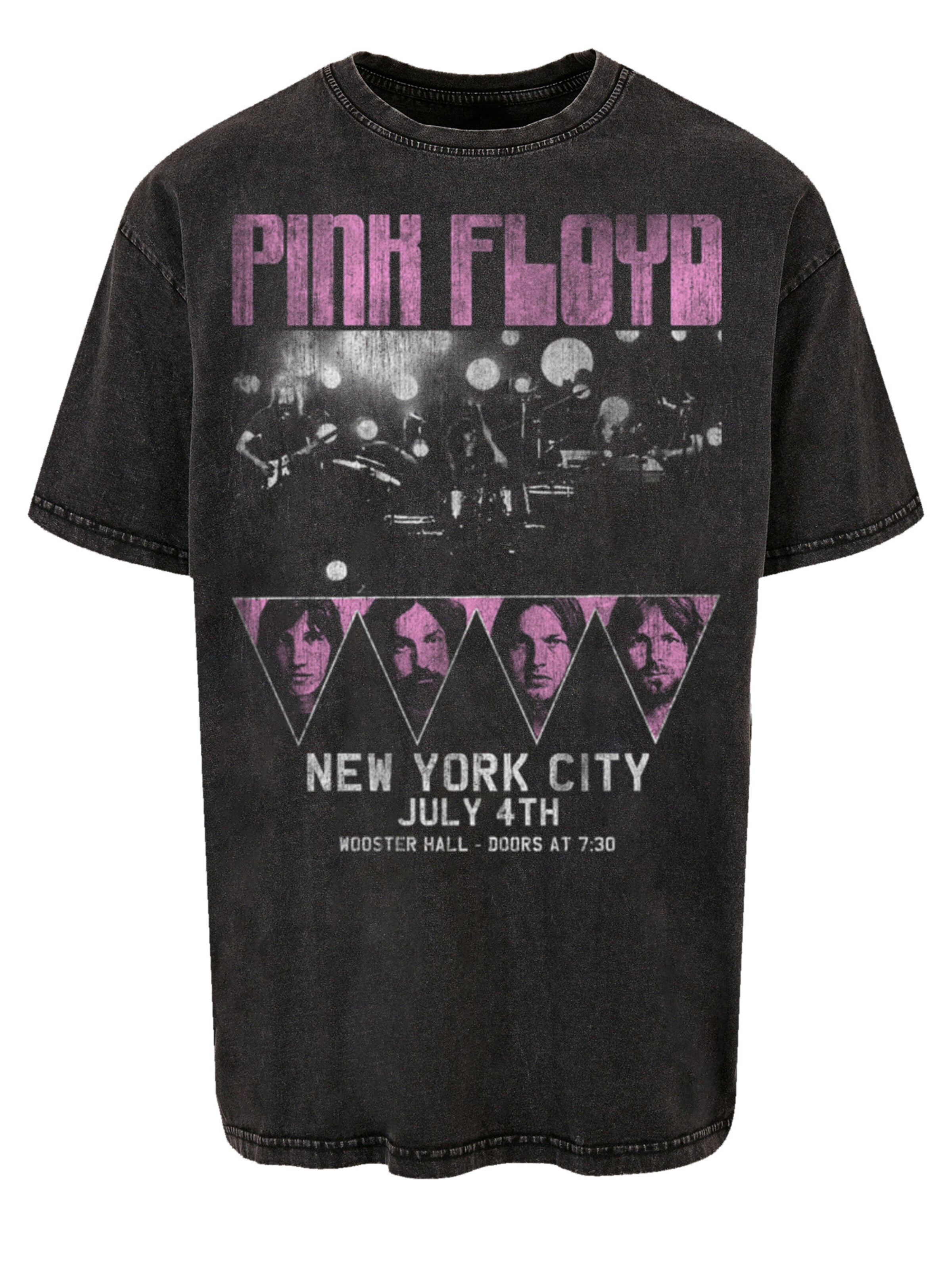 T-Shirt 'Pink Floyd' F4NT4STIC en noir : devant