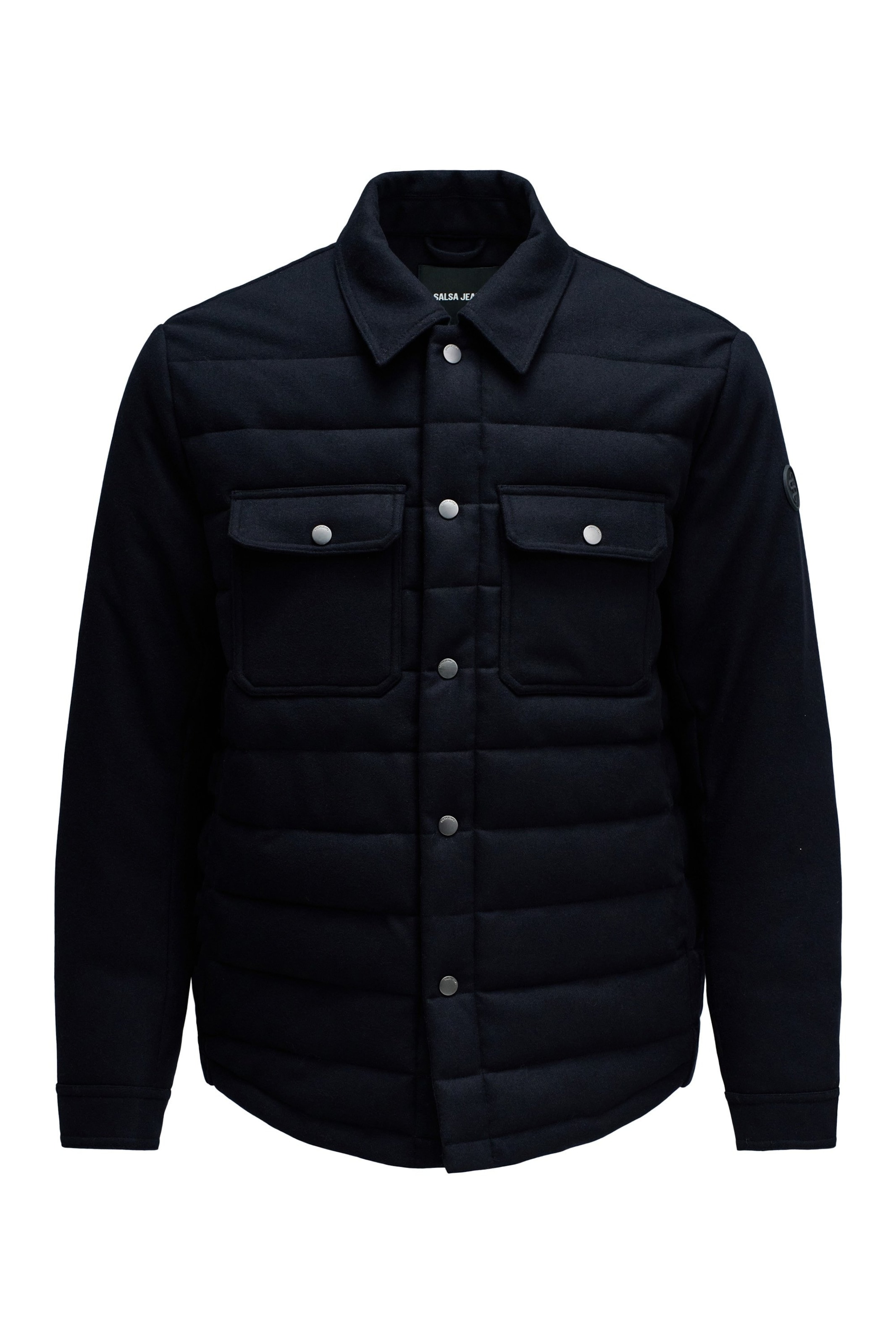 Salsa Jeans Tussenjas in Blauw: voorkant