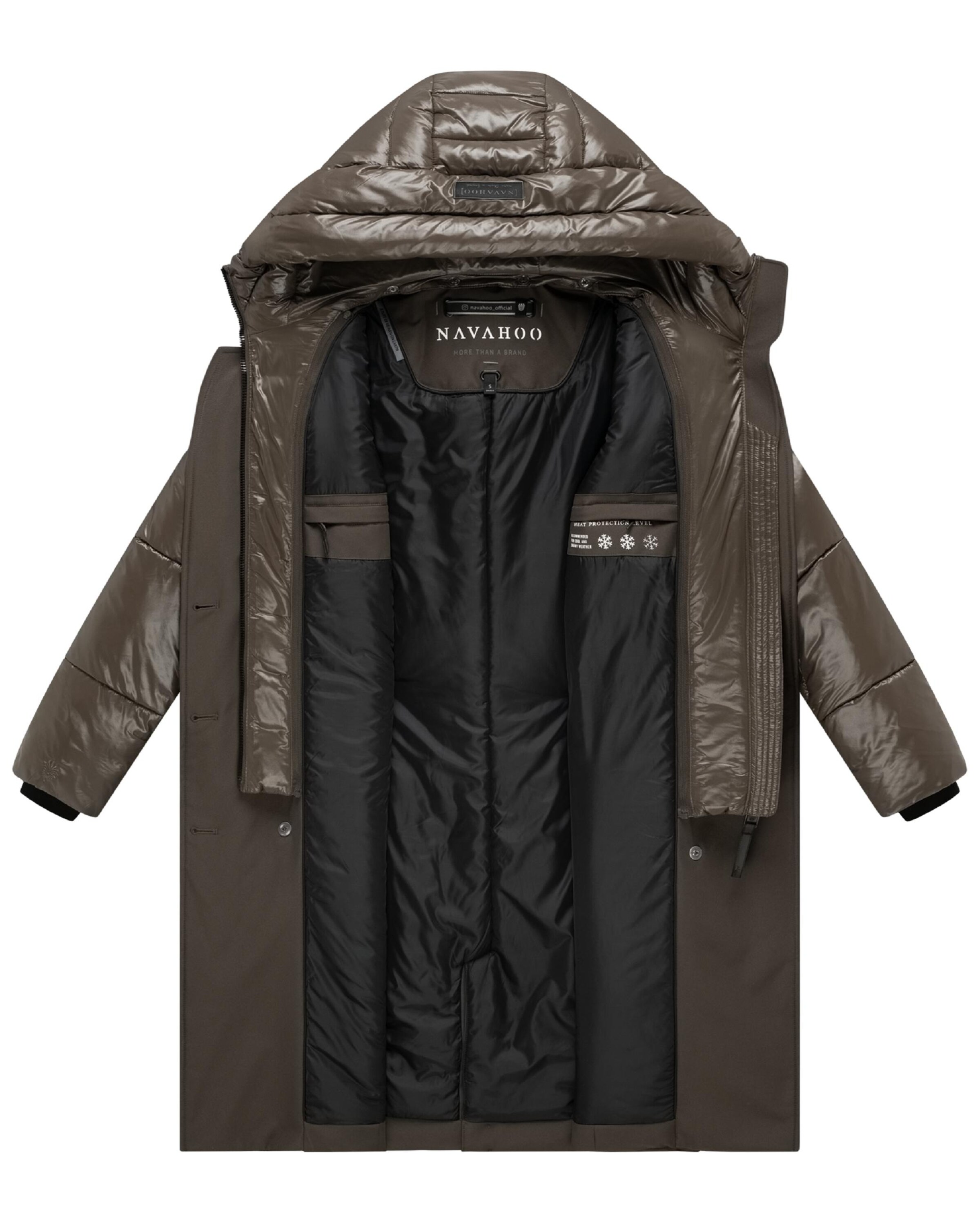 NAVAHOO Winter coat 'City-Glow 14' in Green
