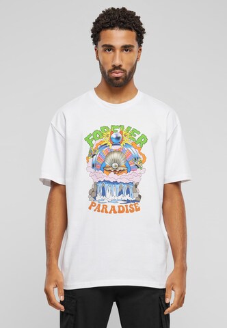 T-Shirt 'Paradise' MT Upscale en blanc : devant