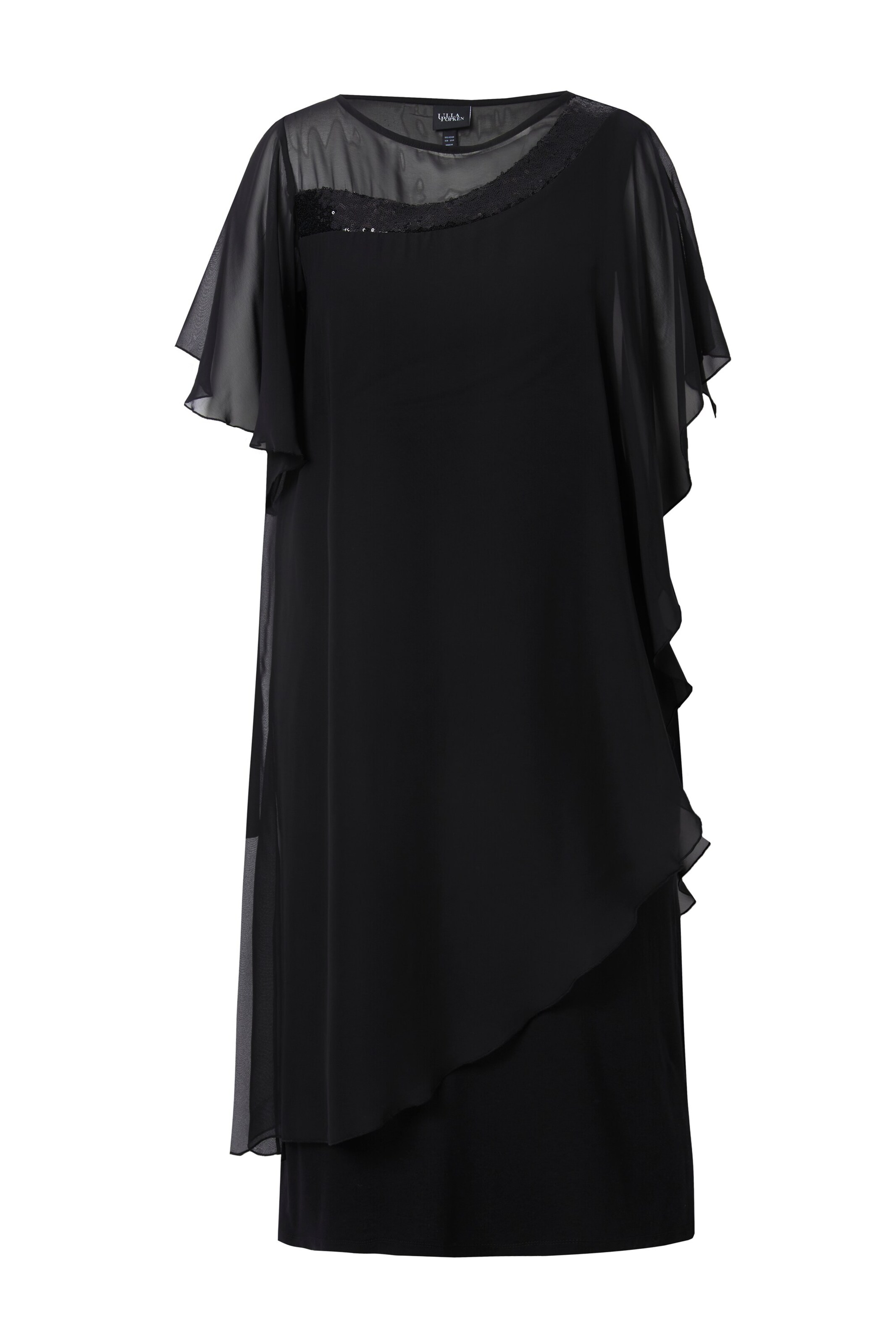 Ulla Popken Kleid in Schwarz: Vorderseite