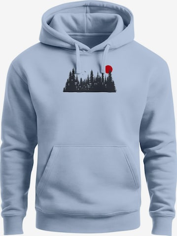 Neverless Sweatshirt 'Waldkette' in Blau: Vorderseite