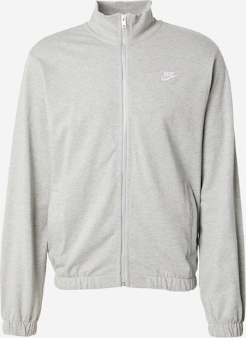 Nike Sportswear Sweatjacke 'CLUB' in Grau: Vorderseite