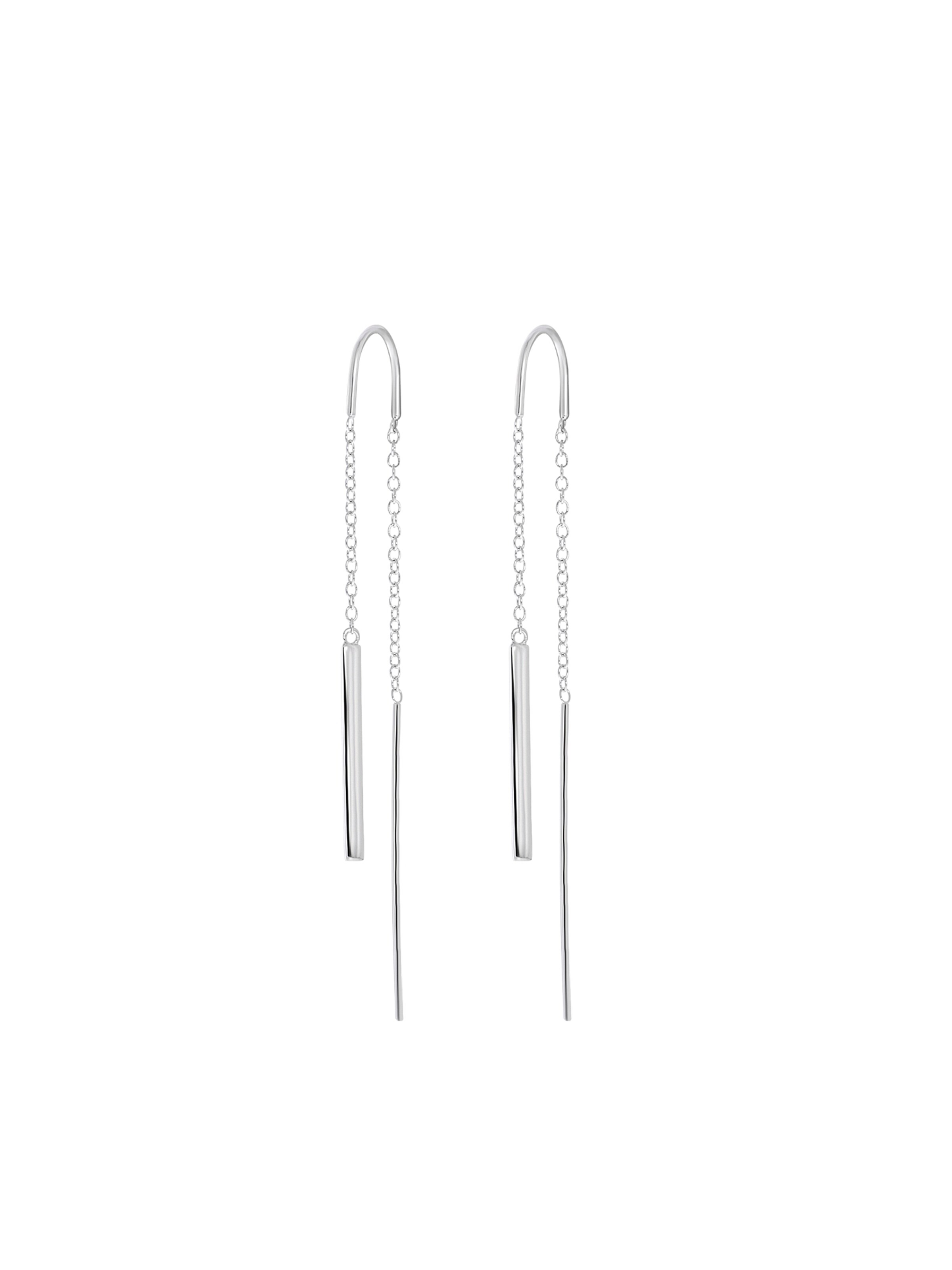 Lucardi Oorbellen in Zilver: voorkant