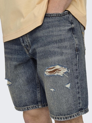 Only & Sons regular Jeans 'Edge Ram' i blå