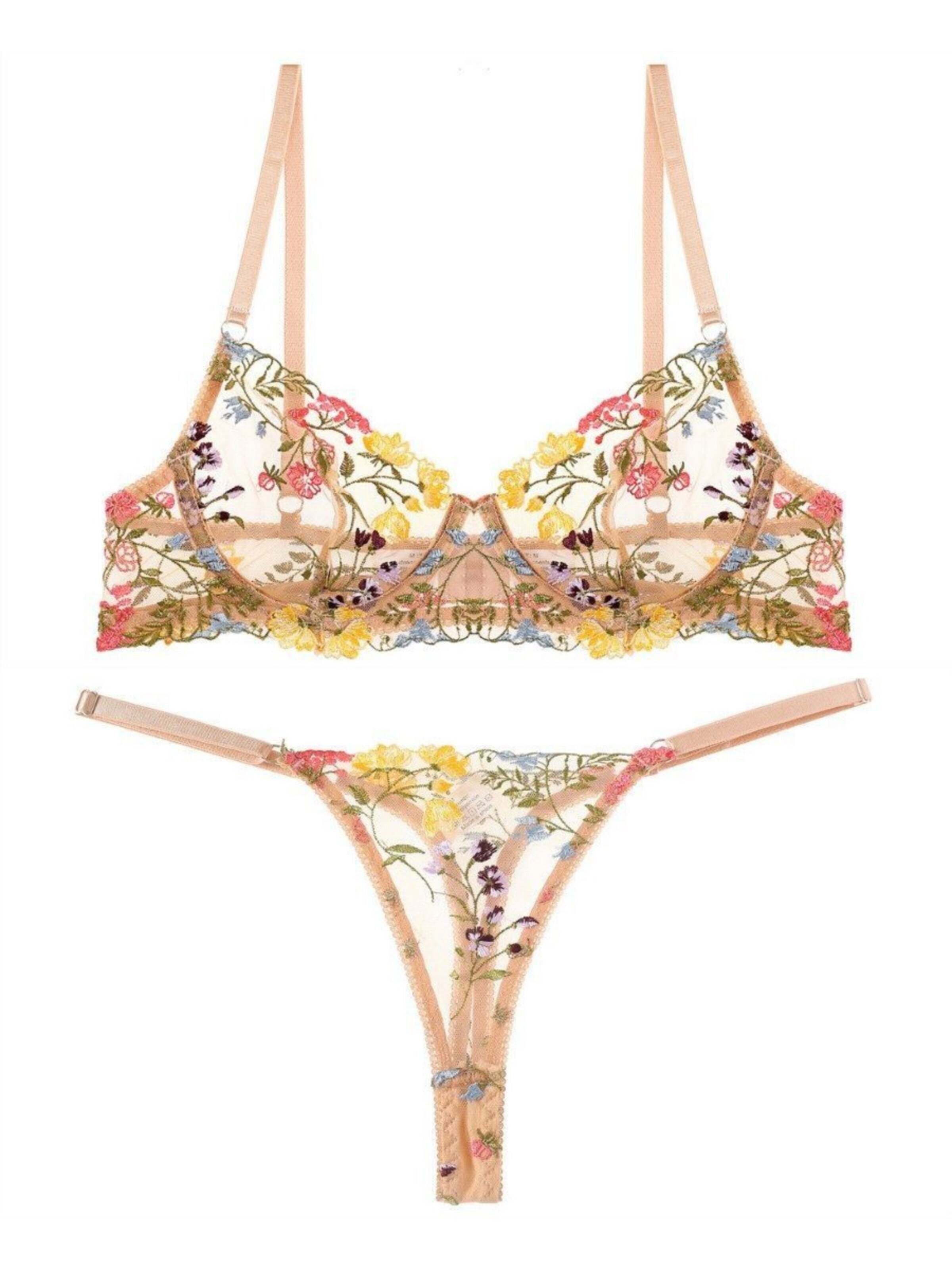 Orchibelle Underwear Sets 'Dayana' in Beige: front