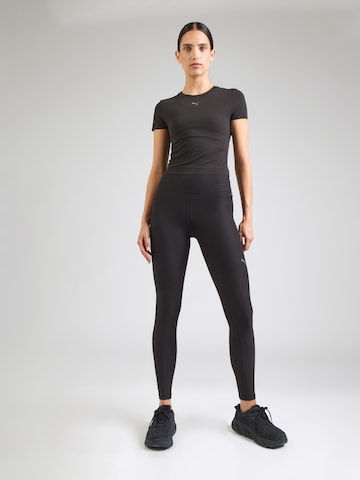 PUMA Skinny Fit Спортен панталон 'CLOUDSPUN' в черно