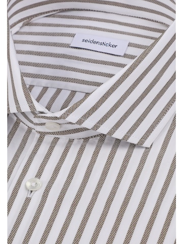Coupe slim Chemise business SEIDENSTICKER en marron