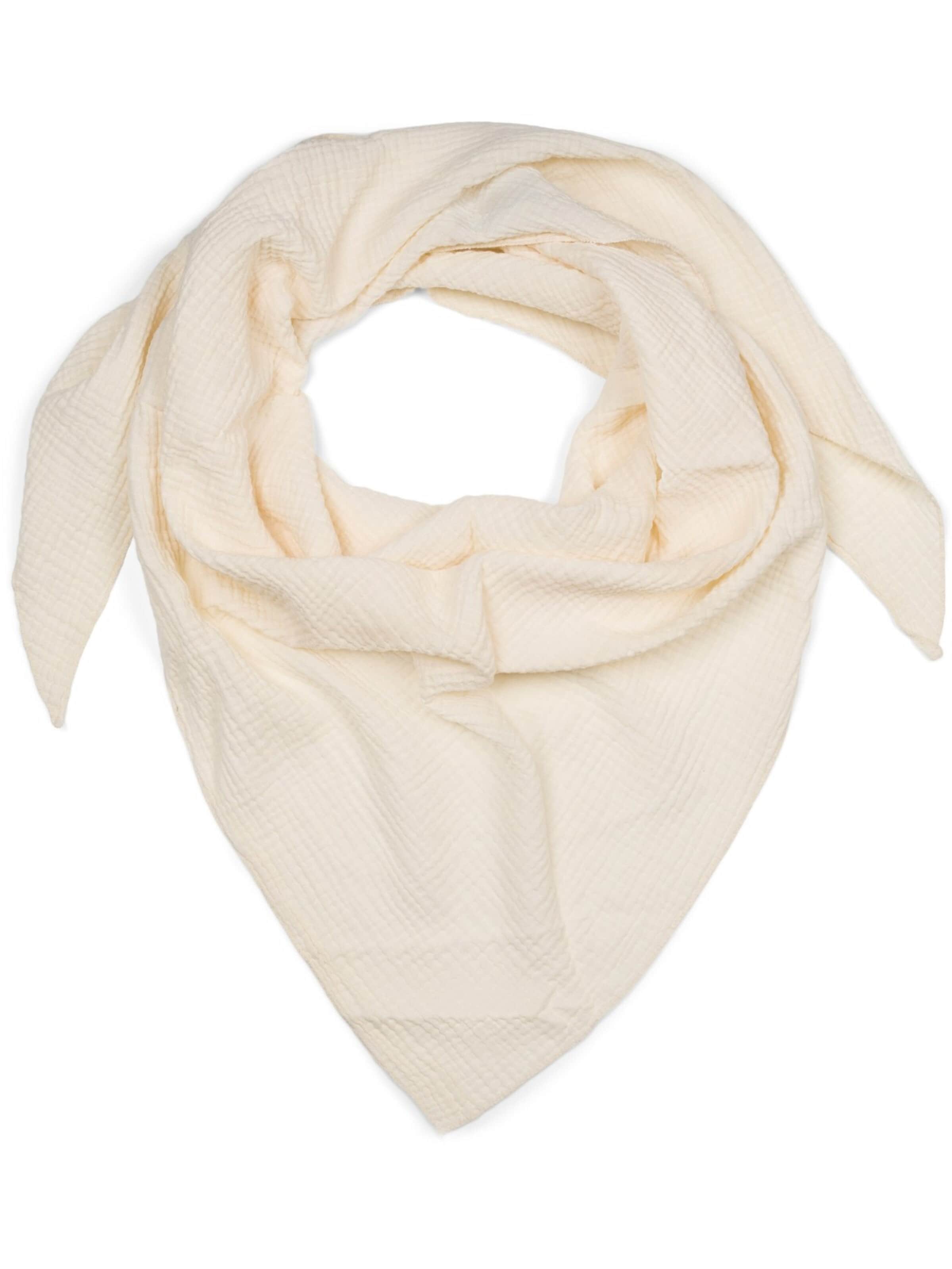 styleBREAKER Tuch 'Musselin Dreiecktuch Einfarbig'‌‌‌ in Beige: Vorderseite