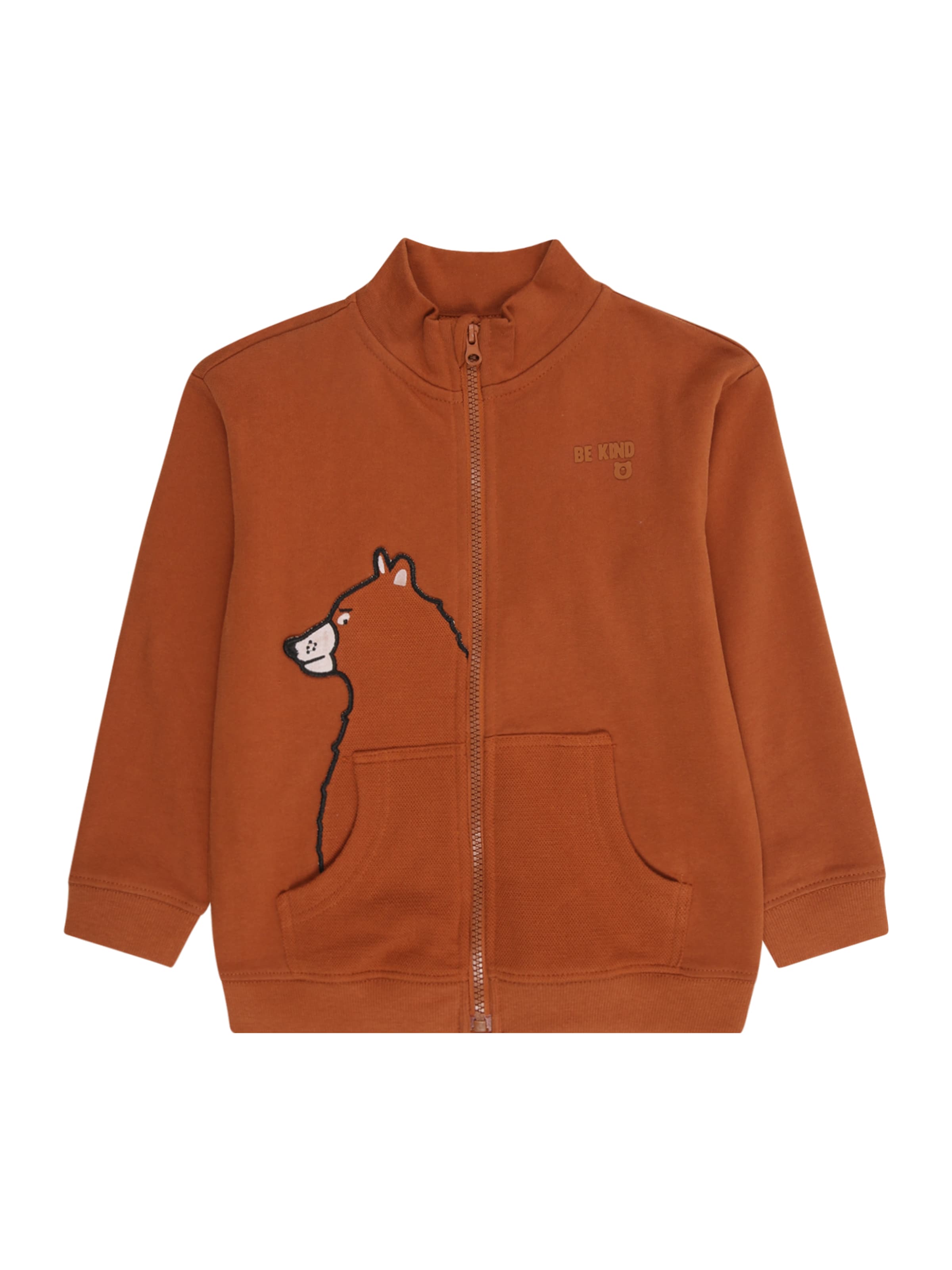 BLUE SEVEN Ζακέτα φούτερ σε καφέ: μπροστά