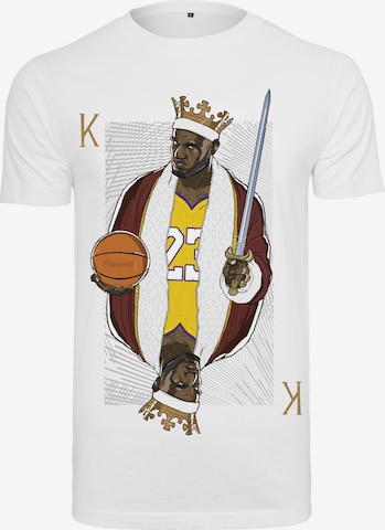 T-Shirt 'King James' Mister Tee en blanc : devant