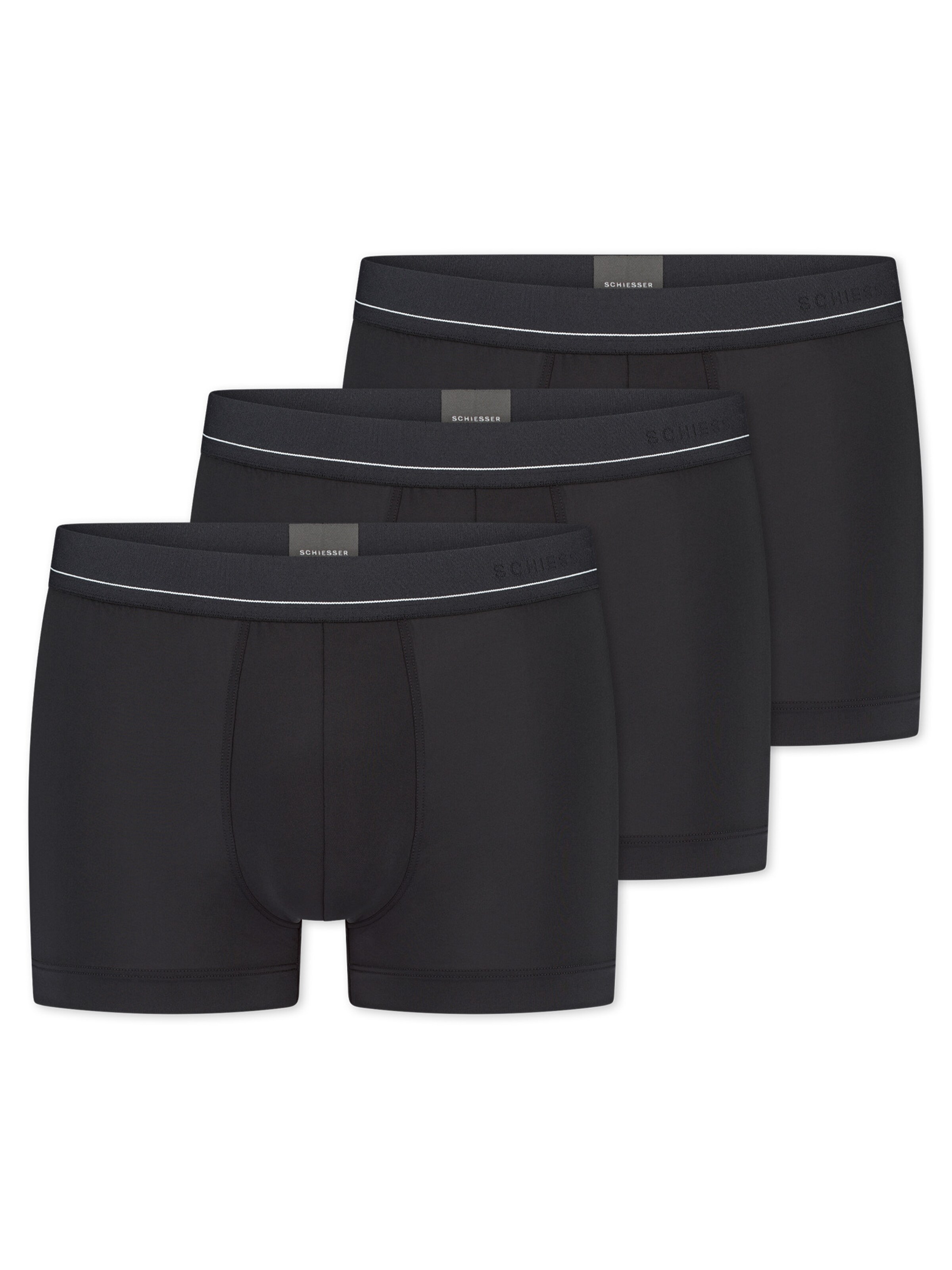 SCHIESSER Boxershorts 'Pure Micro' in Zwart: voorkant