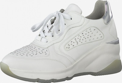 Tamaris Pure Relax Baskets basses en argent / blanc, Vue avec produit