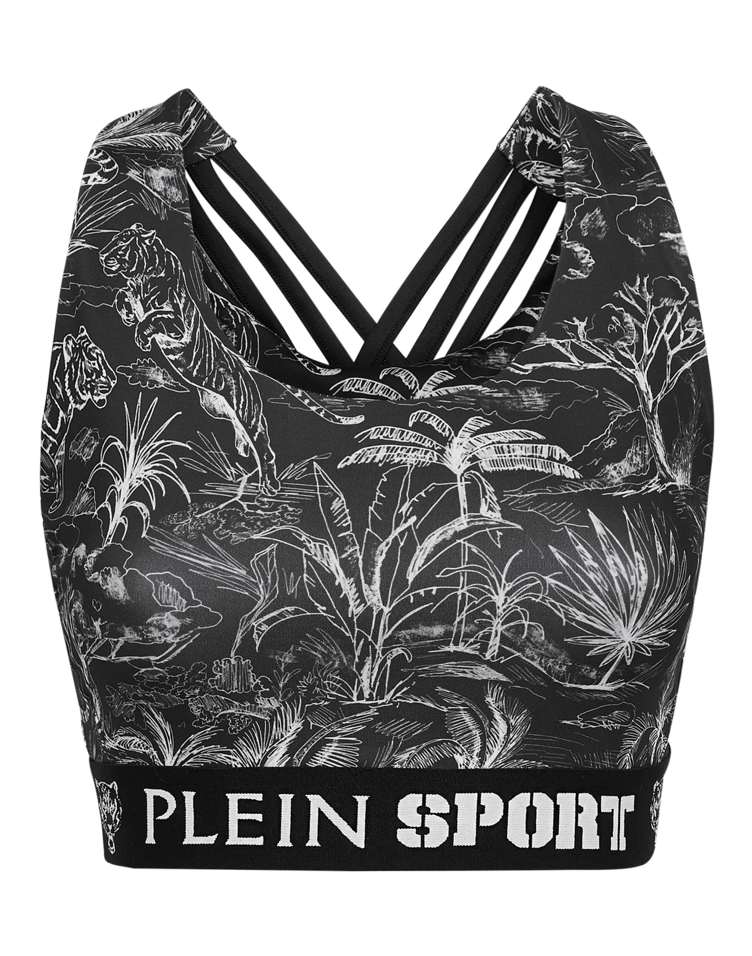 Plein Sport - Top desportivo em preto: frente