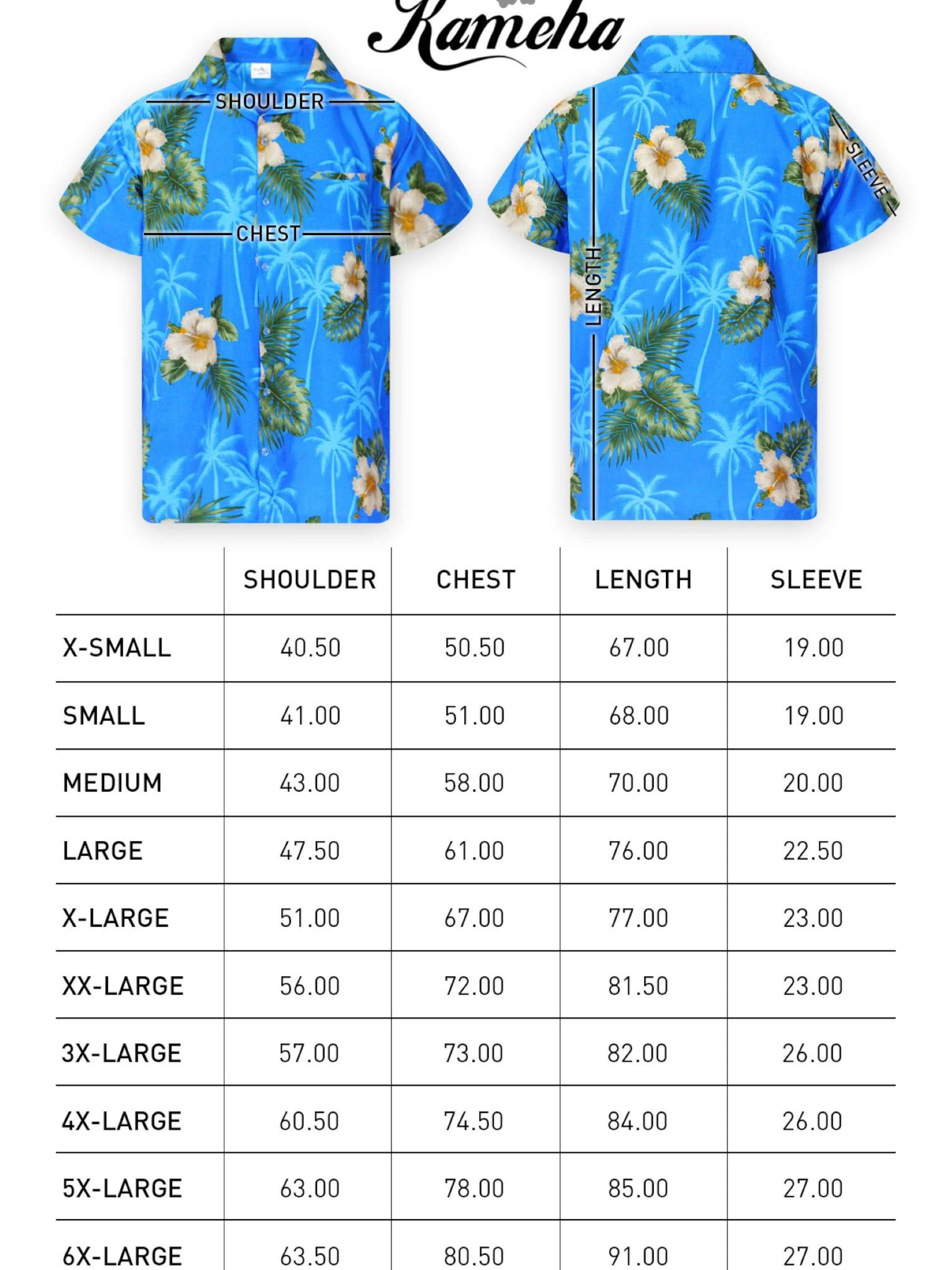 King Kameha Shirt 'Small Flower'‌‌ in Blau