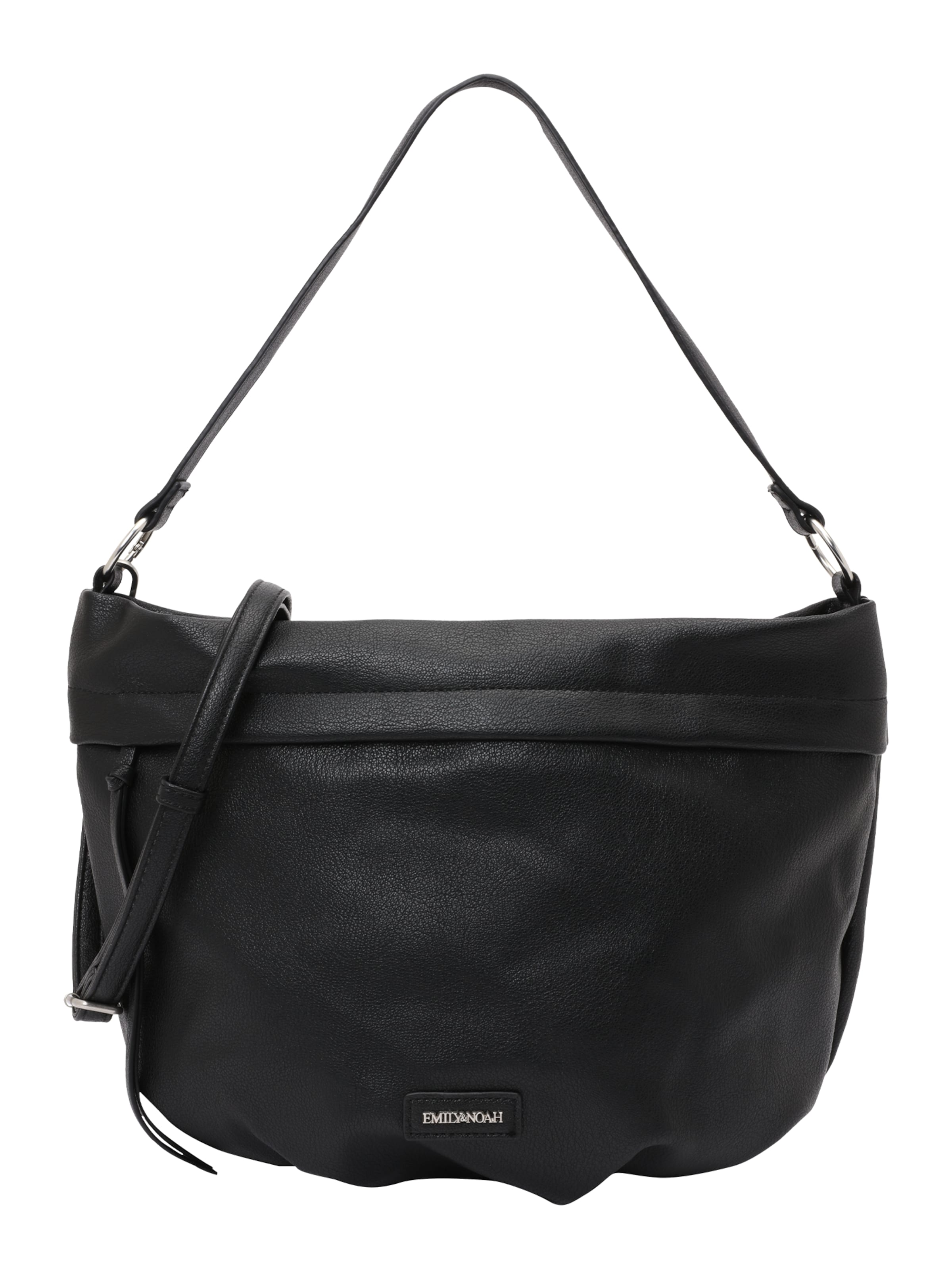 Emily & Noah Schultertasche 'Ernestine' in Schwarz: Vorderseite