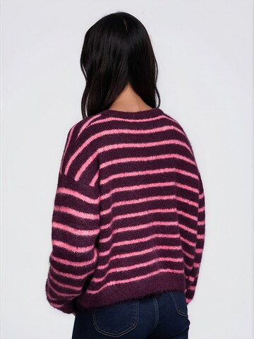 Ombre Knit cardigan in Red