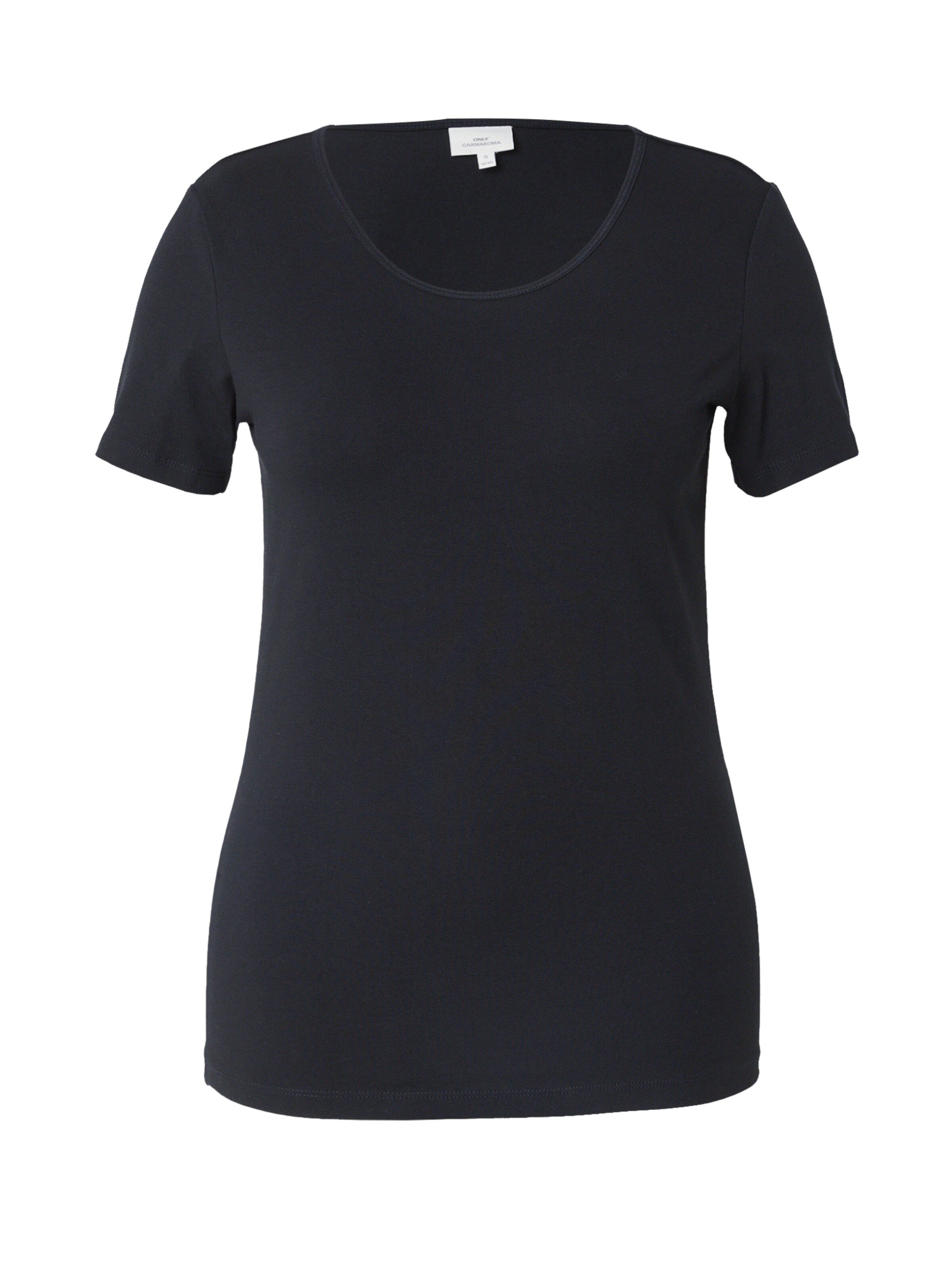 ONLY Carmakoma - Camiseta 'CARTIME' en negro: frente