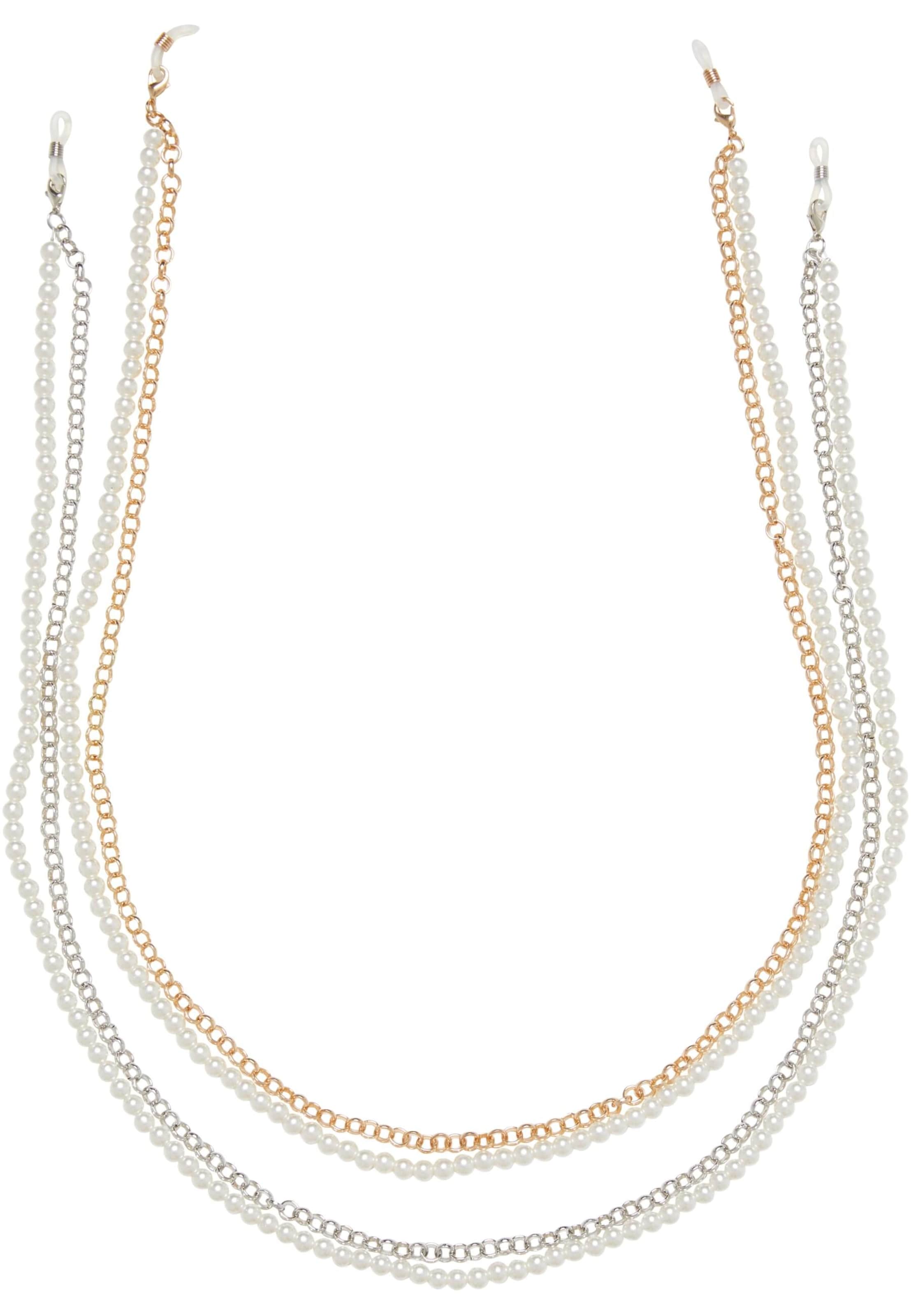 Ochelari de soare ' Pearl layering Chain ' de la Urban Classics pe auriu: față