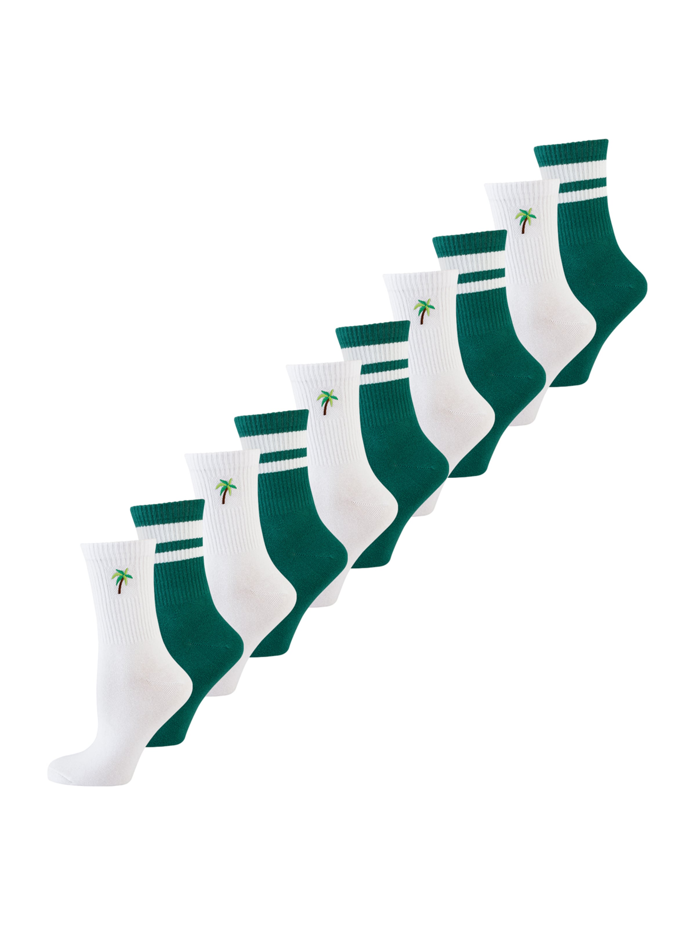 Nur Die Socks ' Statement Socken mit Stickerei ' in Green: front