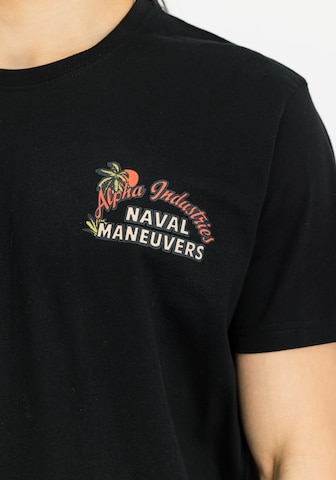 ALPHA INDUSTRIES Футболка 'Naval' в Черный