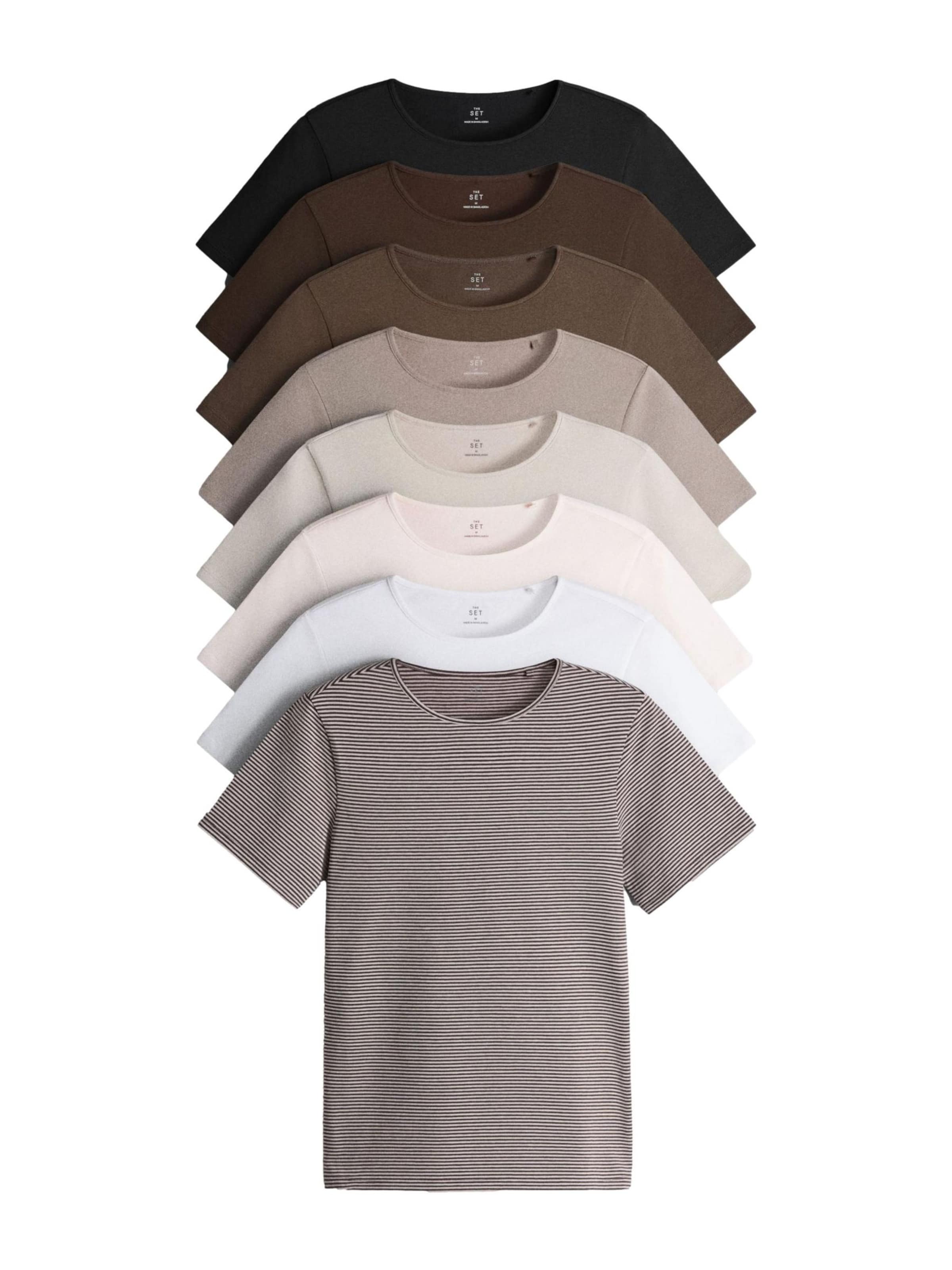 T-shirt The Set en mélange de couleurs : devant