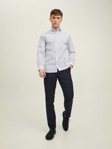 JACK & JONES Slim fit Button Up Shirt 'BLACKPOOL' in White