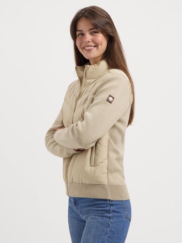 Travelin Gebreid vest 'Dana' in Beige: voorkant