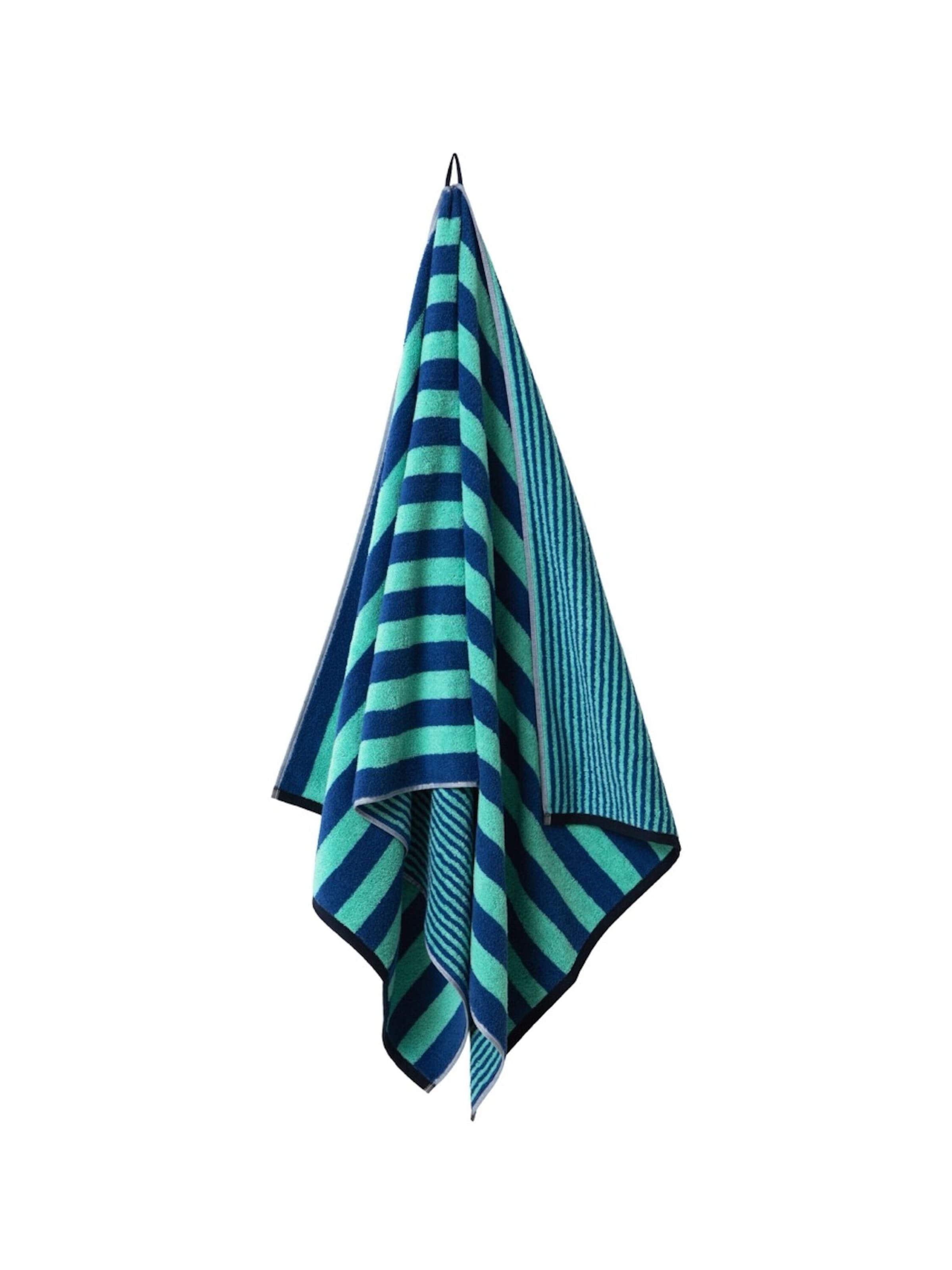 Herzbach home Towel 'Good Vibes' in Blue: front