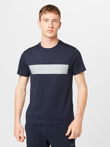 Tricou de la Hackett London pe albastru: față