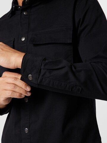 Only & Sons Regular fit Button Up Shirt in Black