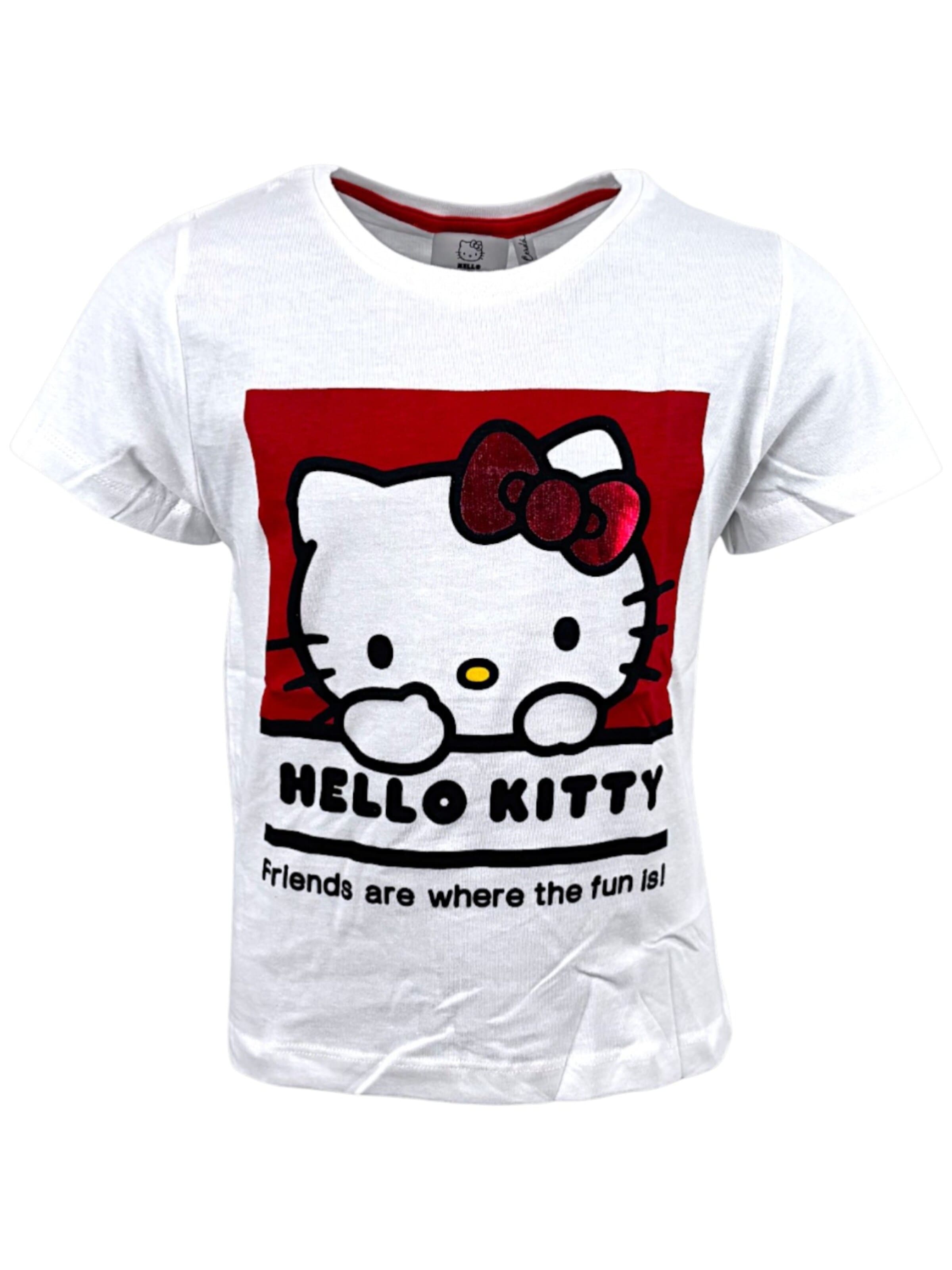 HELLO KITTY Shirt 'Hello Kitty'‌‌‌‌‌‌ in Weiß: Vorderseite