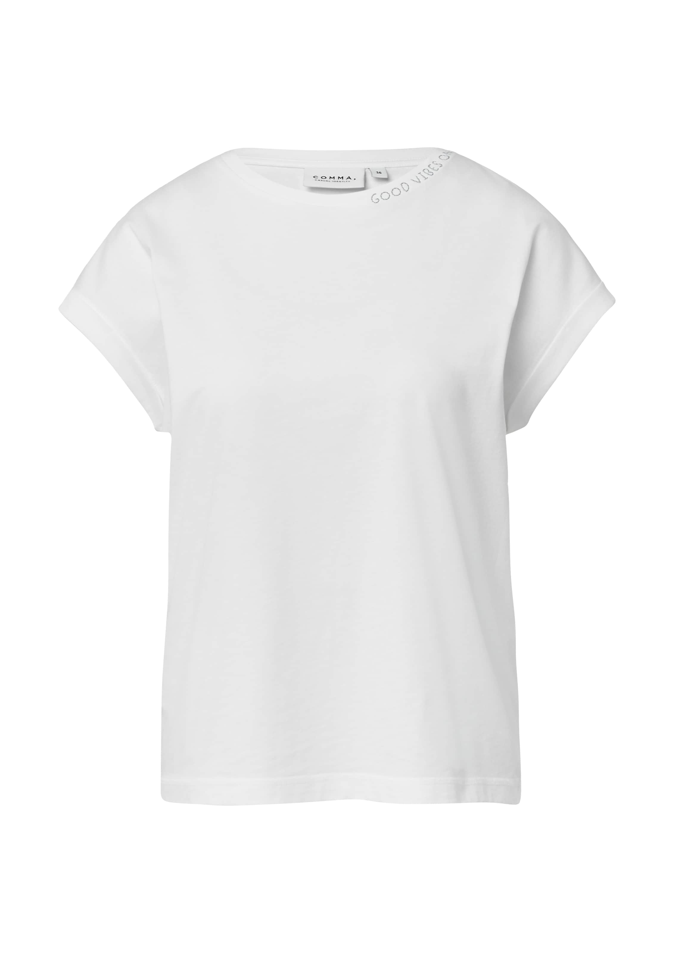 T-shirt comma casual identity en blanc : devant