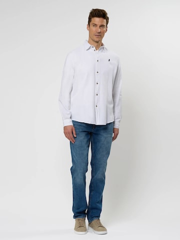 MCS Regular Fit Skjorte i hvid
